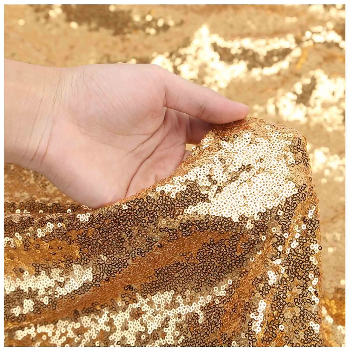 Tissu à paillettes brodées scintillantes, 1 mètre, tissu scintillant or argent pour la fabrication de tissus, couvertures de Table pour événements de fête, décor