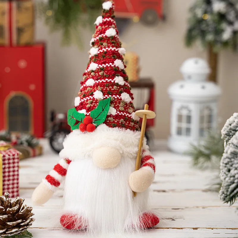 Gnome elfe avec lumière LED, décorations de Noël pour la maison