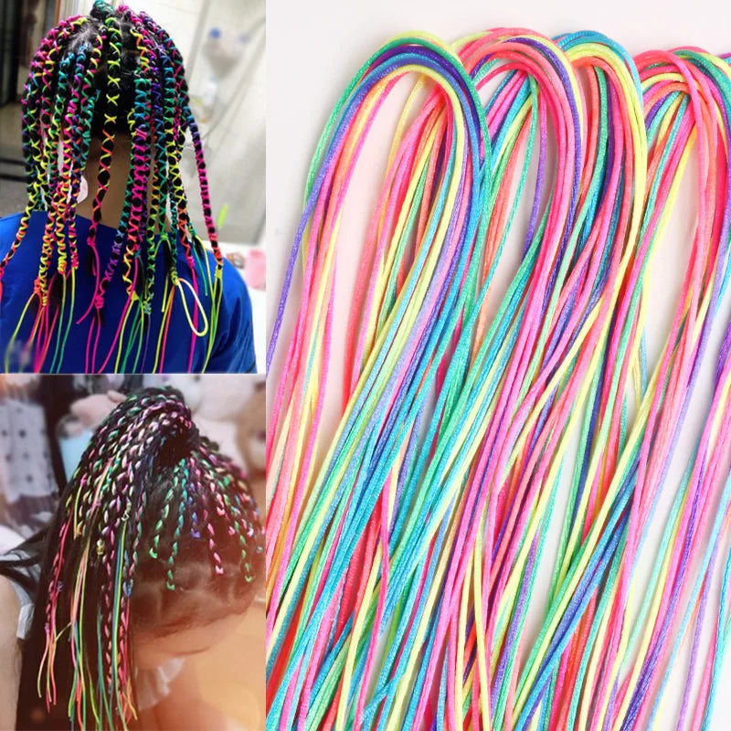90 cm mélange coloré 4-30 pièces tresses de cheveux brins de corde pour tresses africaines filles bricolage queue de cheval tresses femmes style cheveux accessoires