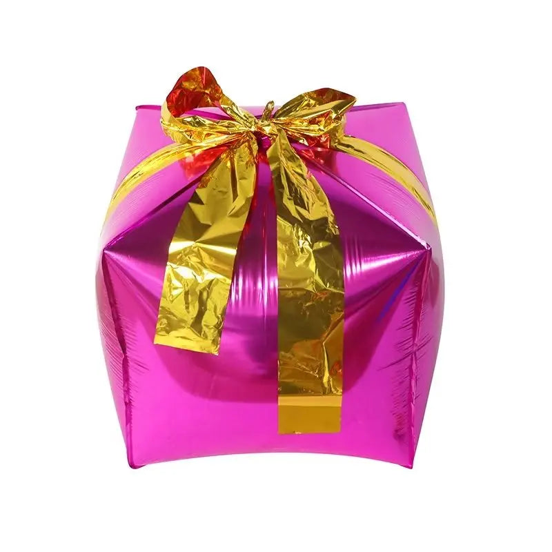 Ballons gonflables en aluminium pour enfants, cube, rouge, vert, bleu, argent, jouets à air, décor de Noël