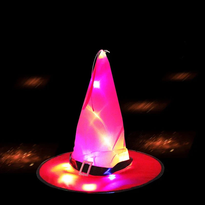 Chapeau de Sorcière Shoe à LED pour Décoration de ixd'Halloween, Accessoire de Festival de Fantôme