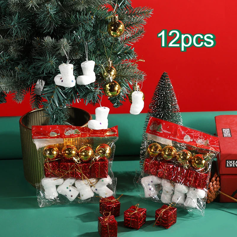 Mini boules de mousse pour décoration de Noël, 12 pièces