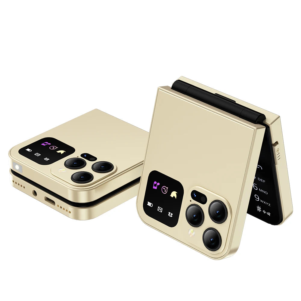 Servo A50 pro Flip téléphone portable Dual Sim GSM lampe de poche enregistrement automatique des appels 2,4 pouces écran pliable type C