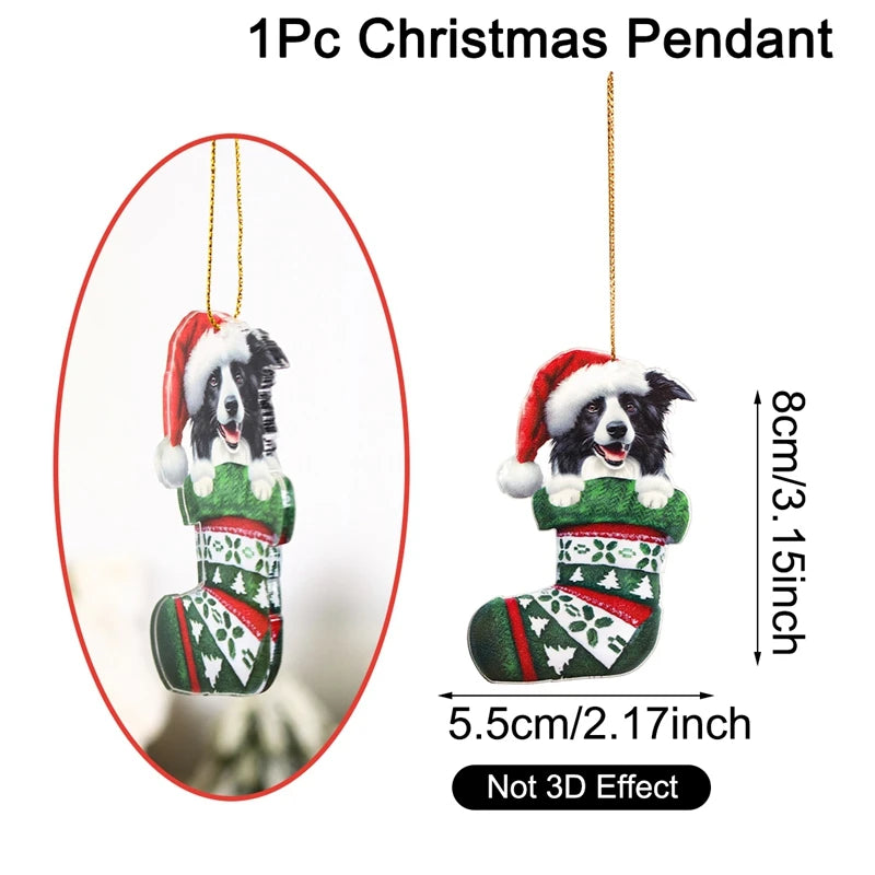 Ornements de Noël de chien de dessin animé