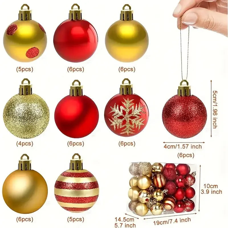 50 pièces boule de Noël arbre