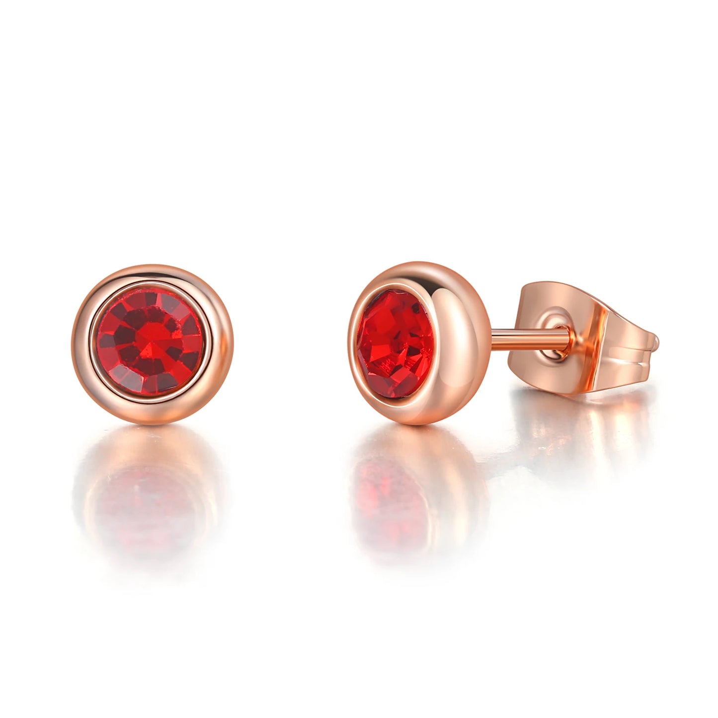 DFE270M – boucles d'oreilles classiques en zircone cubique pour femmes, simples, accessoires, bijoux à la mode, couleur or Rose