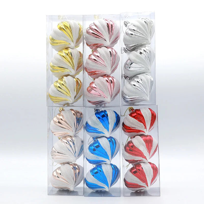 Ensemble de boules de Noël de 8cm, jouets décoratifs