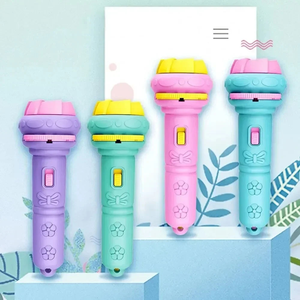 Lampe de poche de Projection de dessin animé, 10 cartes, 80 modèles, lampe de poche créative pour enfants, jouet projecteur, jouets pour bébé, livre d'histoire au coucher