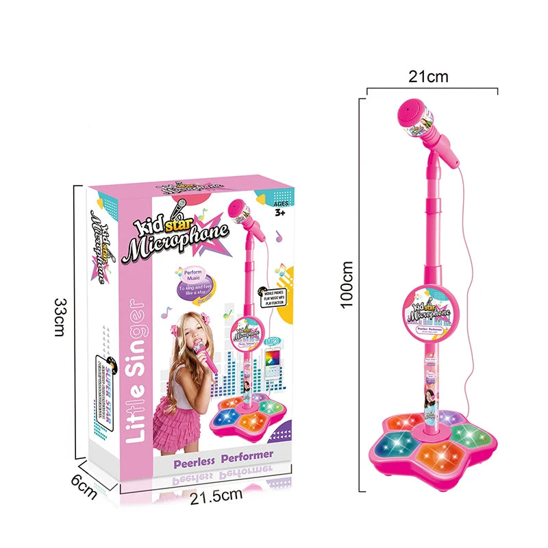 Haut-parleur de Microphone Musical avec chanson populaire, Instrument de musique, jouets éducatifs d'entraînement cérébral, cadeau d'anniversaire pour fille et garçon