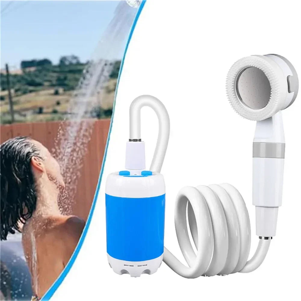 Ensemble de douche de camping portable, douche d'extérieur, douche de randonnée électrique, sac à eau pour voyage, lavage de voiture, équipement de survie de camping