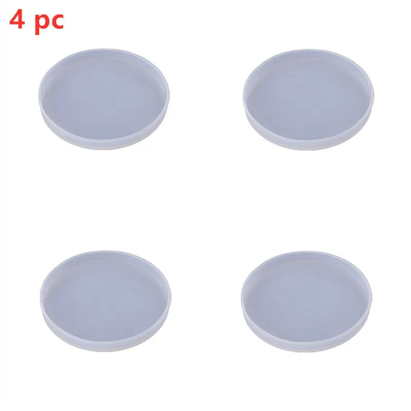 Moule en résine époxy cristal, dessous de verre carré avec boîte de rangement, moule miroir en Silicone pour résine, bricolage