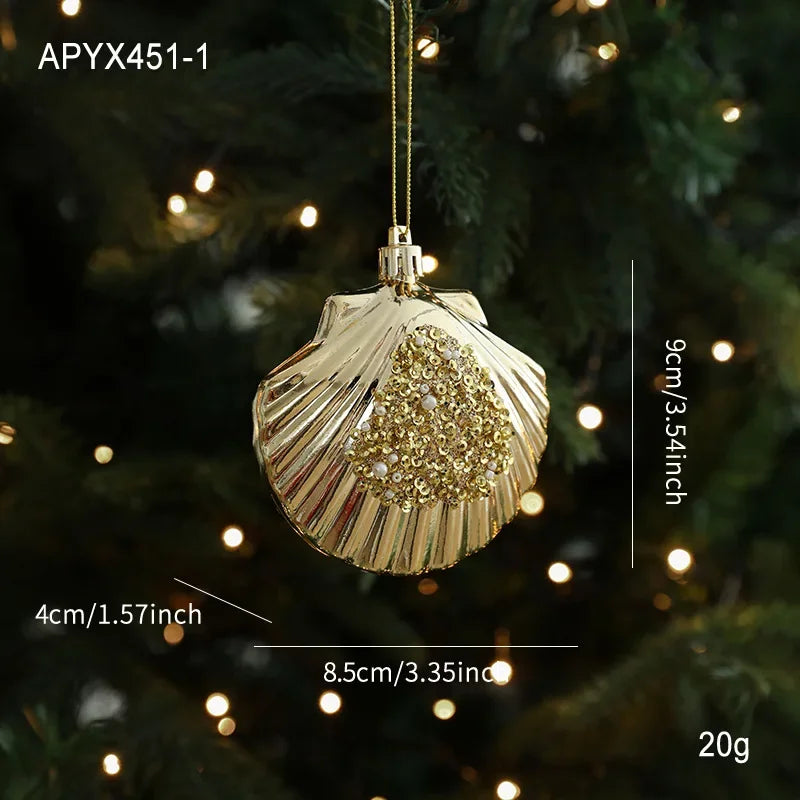Ornements d'arbre de Noël, cloche d'ours en or, pendentifs suspendus pour arbre de Noël