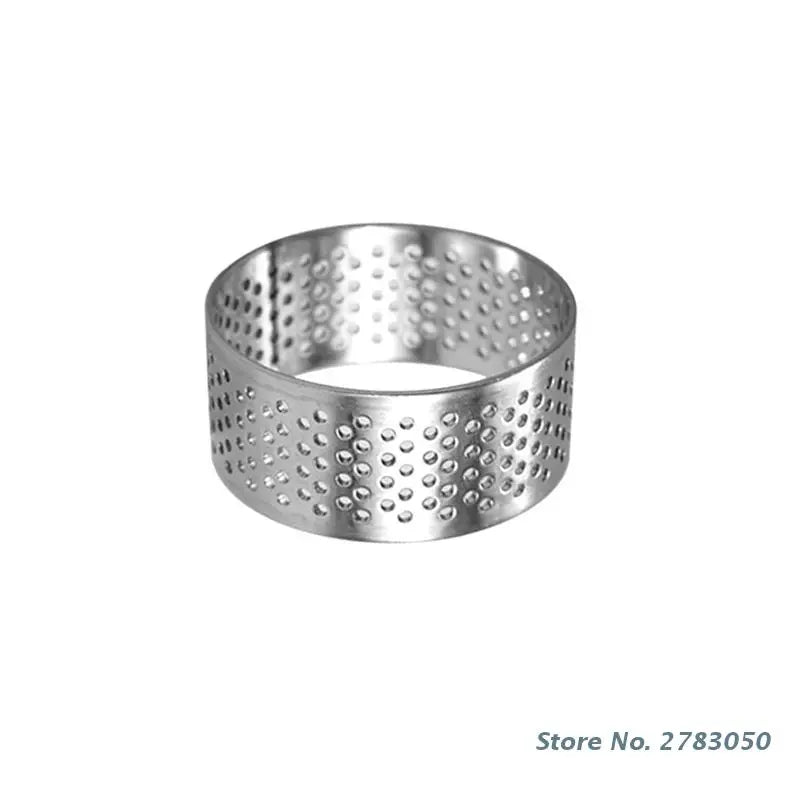 Anneau de tarte circulaire pour Dessert français, en acier inoxydable, perforé, tarte aux fruits, Quiche, moule à Mousse, de cuisine, 9 tailles, 1 pièce