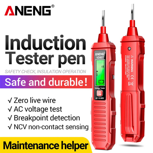 ANENG VD807 testeur d'induction à un mot Portable 50/60Hz stylo électrique intelligent capteur NCV AC 12-300V outils de détection de fil sans contact
