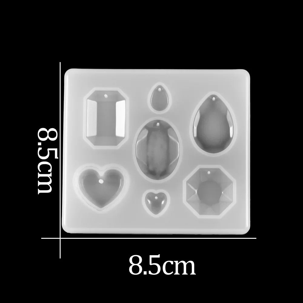 Boucles d'oreilles en cristal, moule en Silicone époxy pour bijoux, boucles d'oreilles, pendentif, fabrication de Style marin, moules en résine époxy UV, artisanat, outil de bricolage