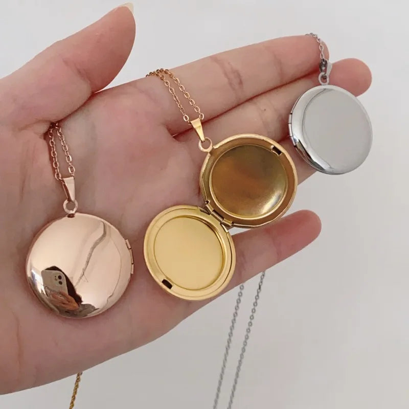 Collier médaillon Photo rond en acier inoxydable poli miroir, 27mm, pour bricolage, cadre Photo, bijoux commémoratifs, cadeau, 10 pièces/lot