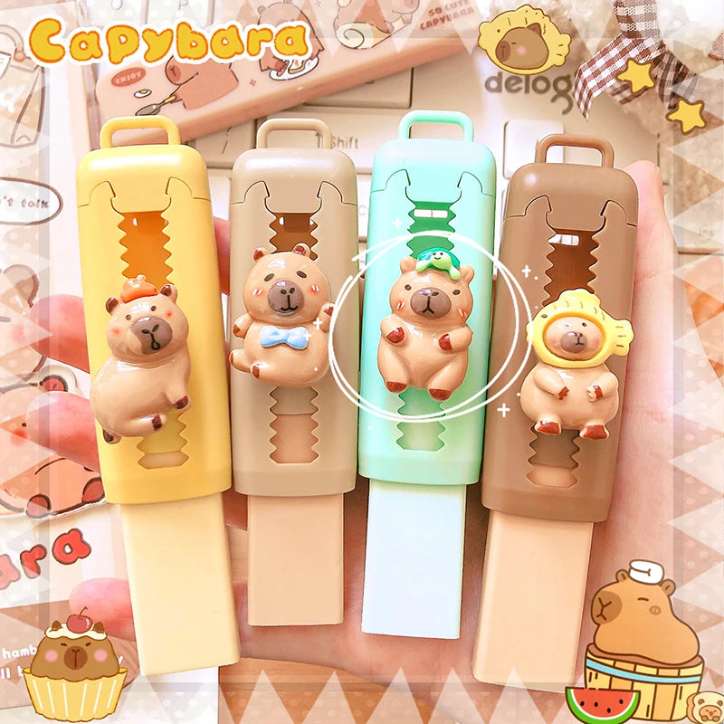 Kawaii papeterie esthétique papeterie fournitures de bureau articles scolaires cadeau pour enfants gomme mignon Capybara gomme drôle caoutchouc