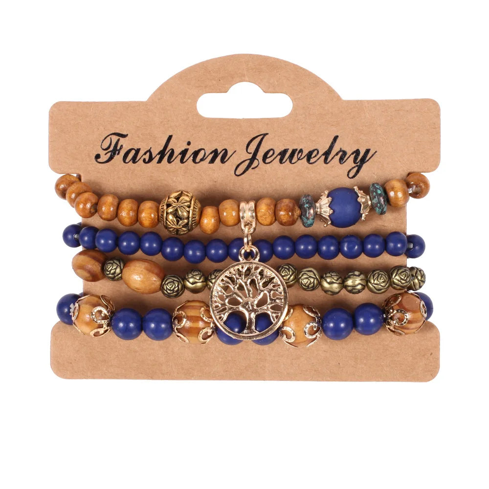 Ensemble de bracelets bohème en perles faites à la main pour femmes, chaîne de perles colorées d'été, accessoires de bijoux Boho pour hommes