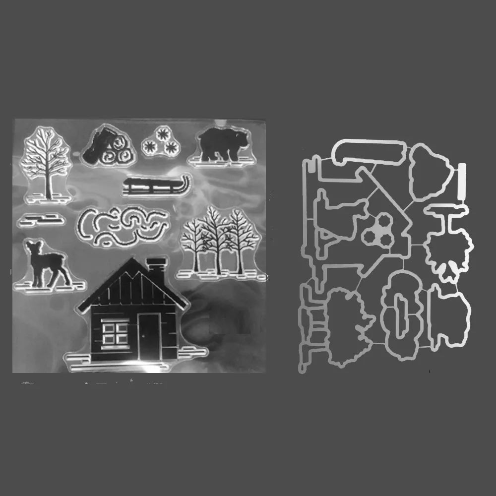 Ensemble complet de timbres et matrices de découpe spécialisés pour vos projets créatifs de Noë