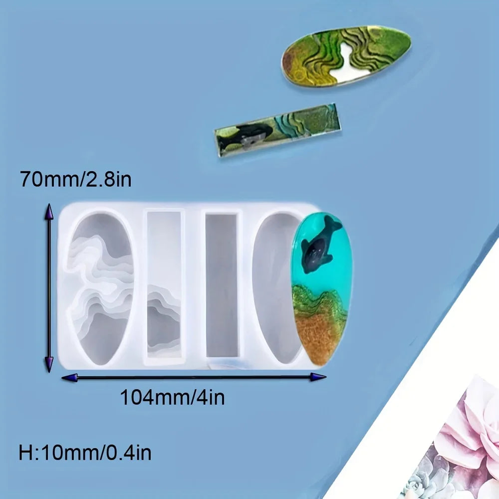 Boucles d'oreilles en cristal, moule en Silicone époxy pour bijoux, boucles d'oreilles, pendentif, fabrication de Style marin, moules en résine époxy UV, artisanat, outil de bricolage