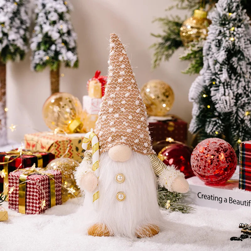 Gnome elfe avec lumière LED, décorations de Noël pour la maison