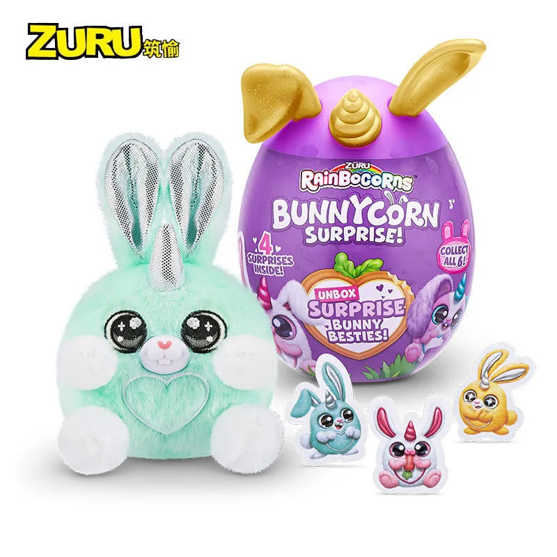 Véritable Zuru chien planète quatrième génération arc-en-ciel licorne Surprise oeuf magique boîte aveugle mignon en peluche poupée jouets pour enfants Gif