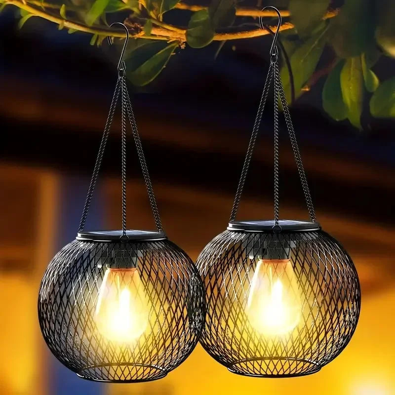 Lampes solaires de Camping en plein air pour lanterne solaire décorative extérieure lampes suspendues extérieures lanternes solaires imperméables décor de jardin