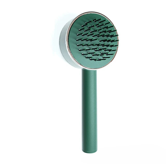 Peigne à cheveux Airbag Central, brosse à cheveux démêlante autonettoyante pour femmes, lisse, antistatique, Massage du cuir chevelu, livraison directe