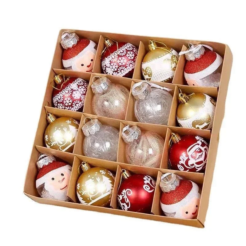 Boules décoratives de noël 6cm, 16 pièces, accessoires de décoration