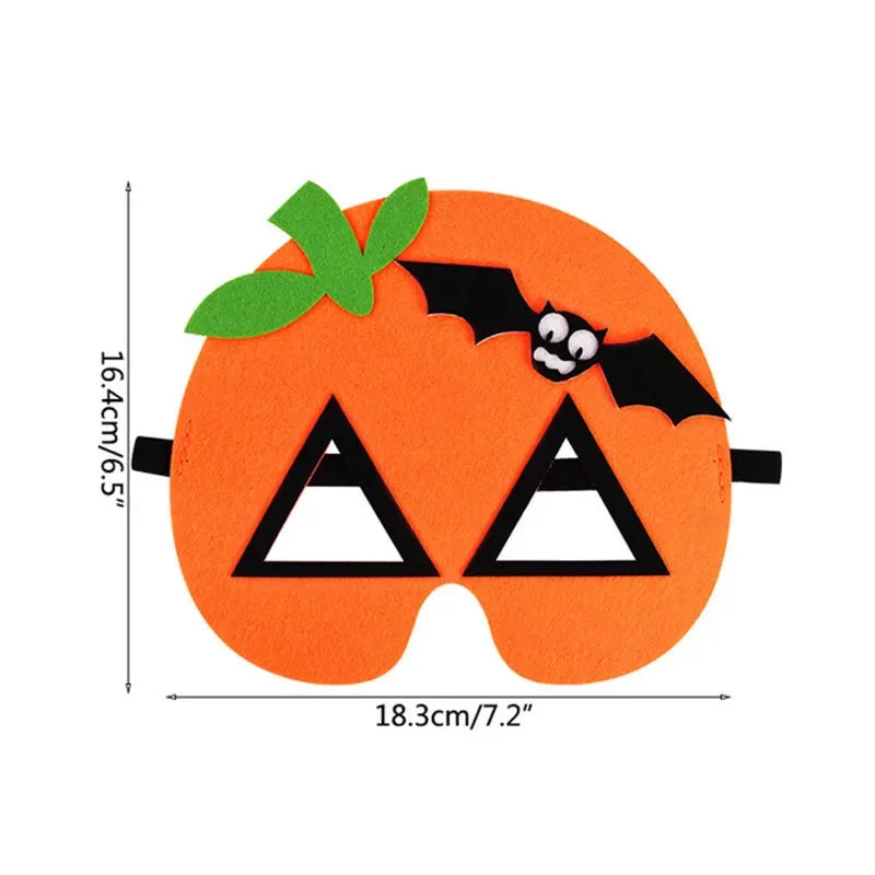Masque fantôme citrouille d'halloween, bricolage, Festival fantôme pour enfants, accessoires de danse, fournitures de décoration d'halloween, masque pour les yeux en feutre