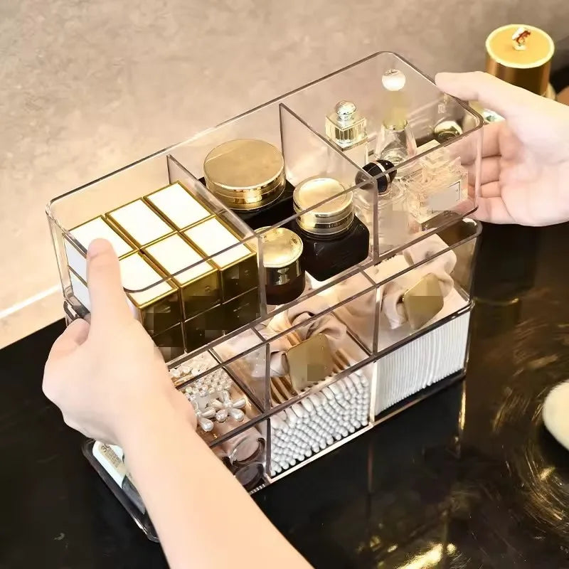 Organisateur de maquillage pour tiroir, organisateur de maquillage pour vanité, comptoir, salle de bain, cuisine et armoires, boîtes de rangement