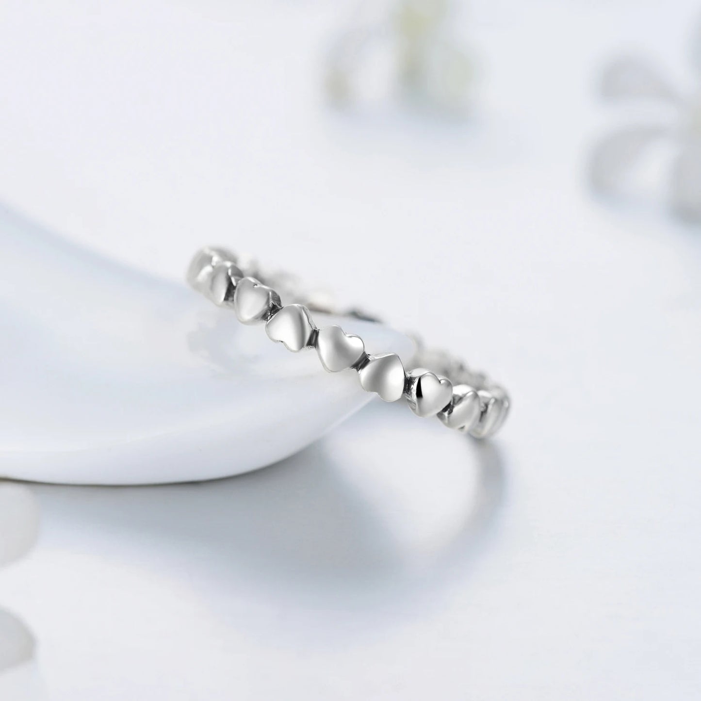 Bague en forme de cœur - argent bijoux d'amour éternel, cadeau de saint valentin, tendance