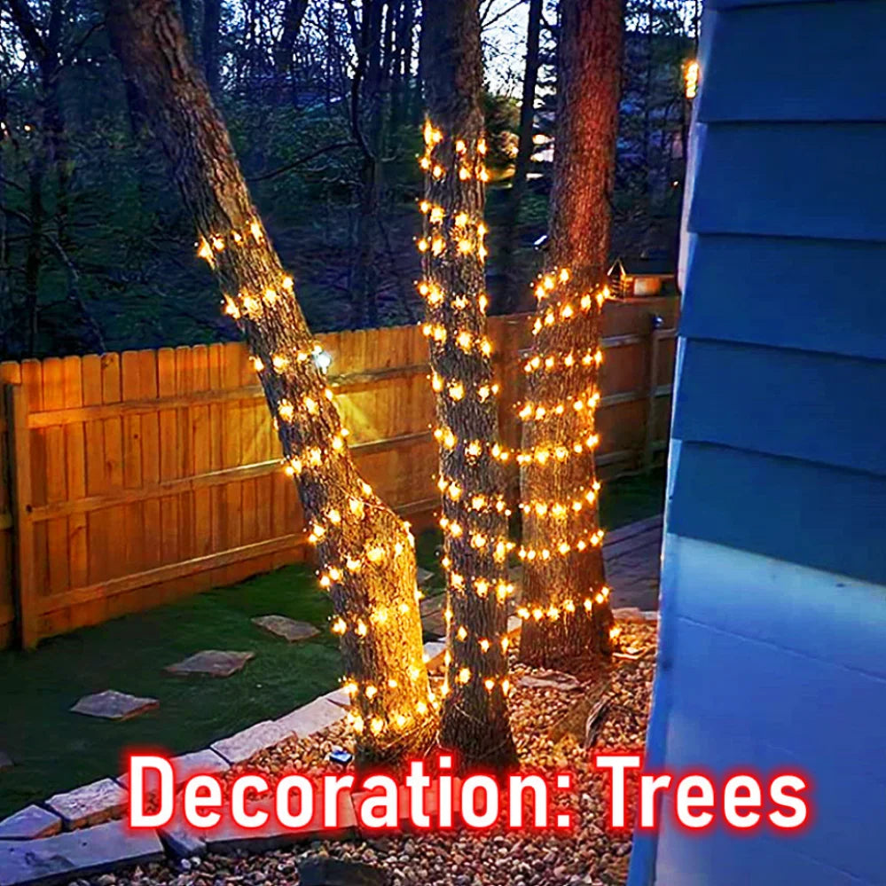 Guirlande lumineuse féerique Led en fil d'argent, alimentée par USB, étanche, pour l'extérieur, pour fête de noël, mariage, décoration DIY