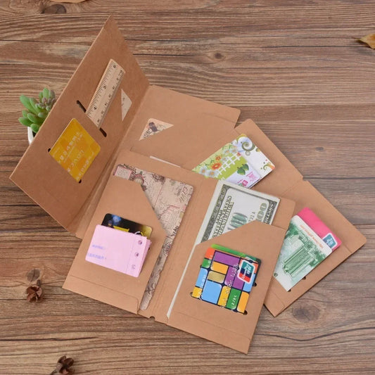 Moterm-Porte-fichier en papier kraft pour journal de voyage, accessoire pour ordinateur portable, vintage, rétro, carte, poche de rangement, standard, poche, passeport