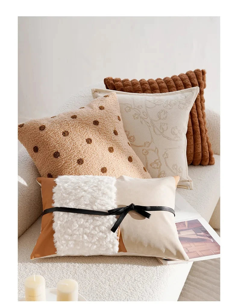 Housse de coussin de luxe légère, 30x50/45x45CM