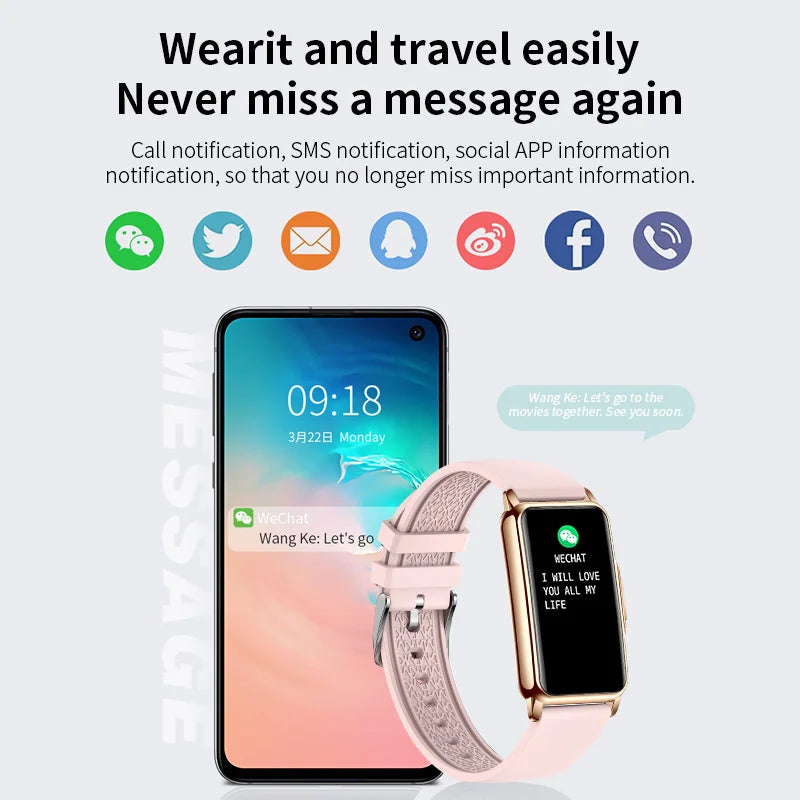 Pour Android IOS Bracelet intelligent  Smartwatch fréquence cardiaque sang oxygène étanche Sport Bracelet intelligent montre