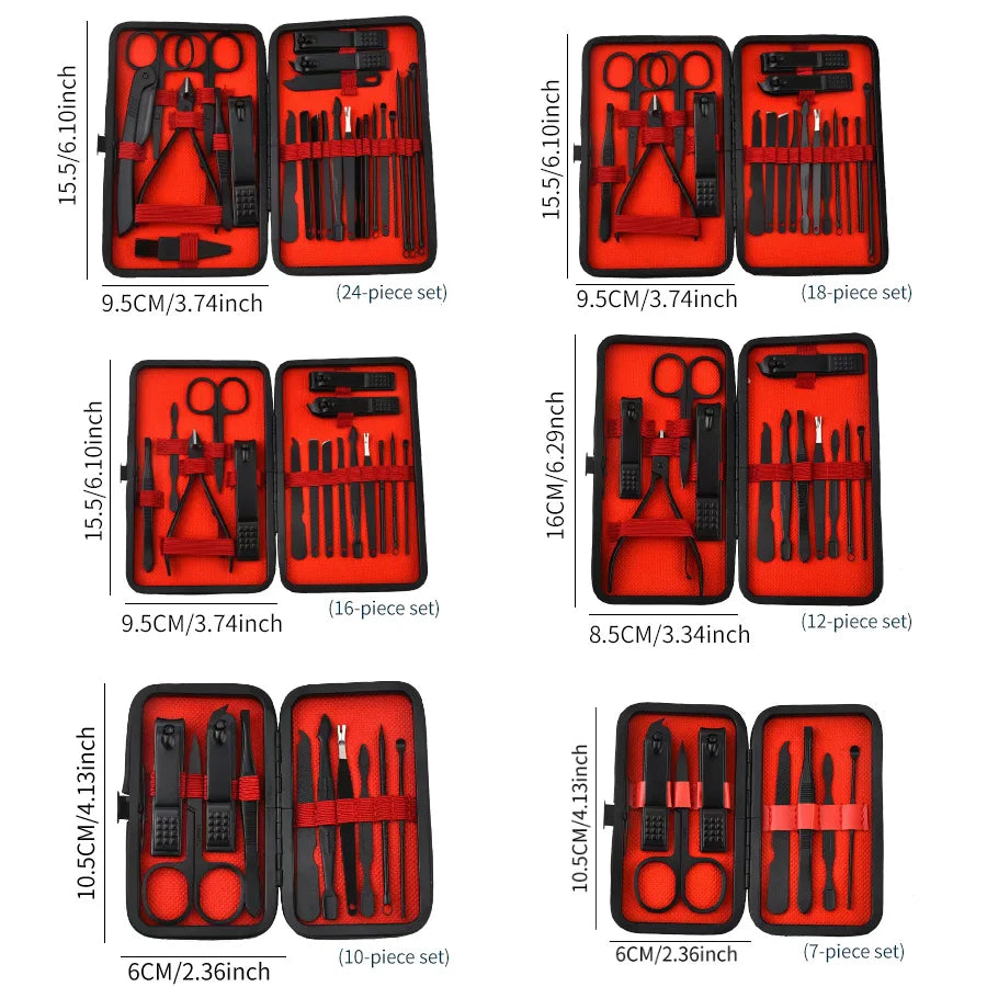 Ensemble d'outils de beauté pour manucure et pédicure, coupe-ongles, coupe-ongles, couteau à éplucher les oreilles, T
