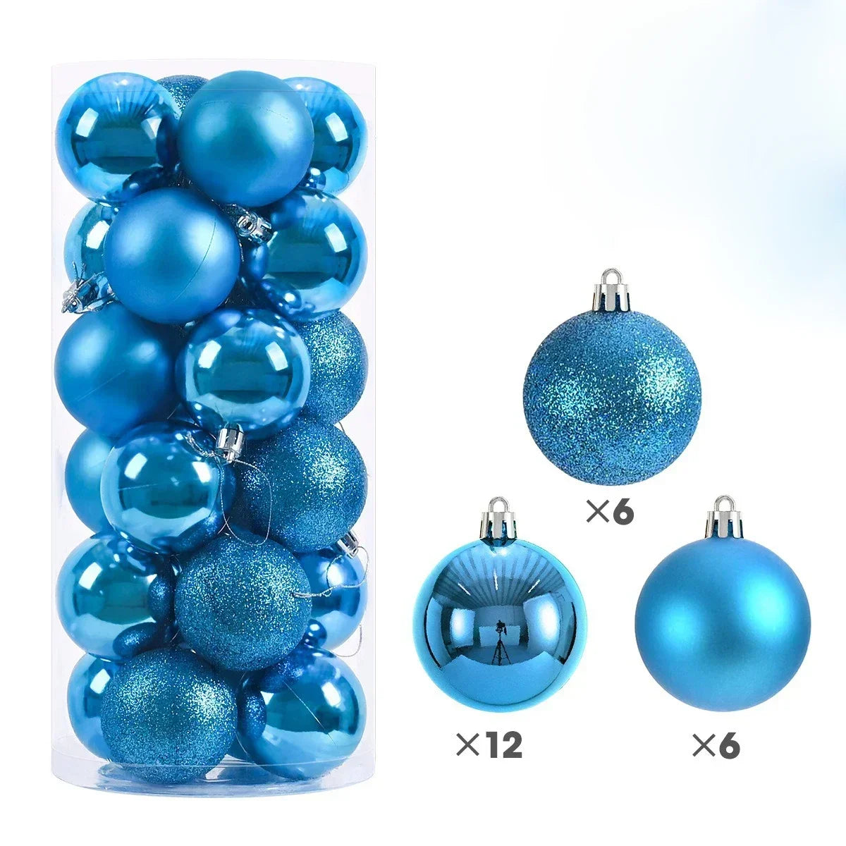 Boules de noël 3/4/6CM, 24 pièces, grande boule, pendentif d'arbre de Noël