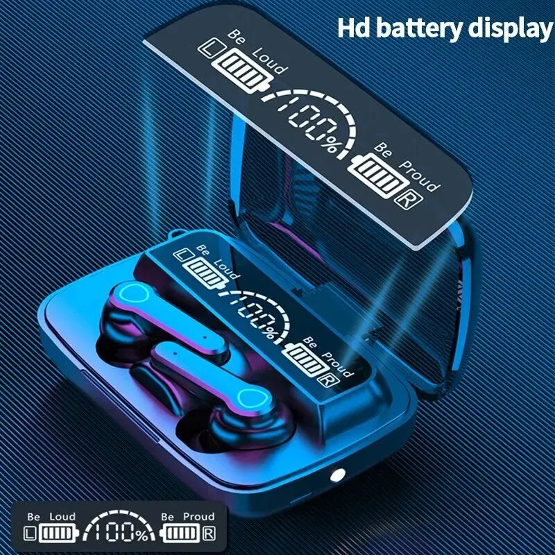 Casque Bluetooth sans fil M19 TWS, prise en charge du jeu, antibruit, tactile, intra-auriculaire, mini banque d'alimentation d'urgence