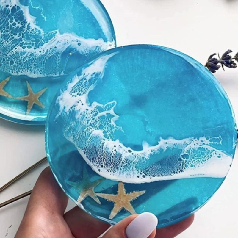 Moules de dessous de verre en résine, moule de dessous de verre rond pour élection, résine xy, moule de dessous de verre en silicone, artisanat de bricolage, moules en polymères de tasse