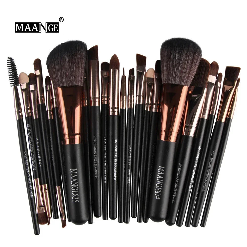 Ensemble de pinceaux de maquillage professionnels, kit d'outils de brosse de maquillage, fard à barrage, eye-liner, cosmétiques, 3 pièces, 13 pièces, 22 pièces