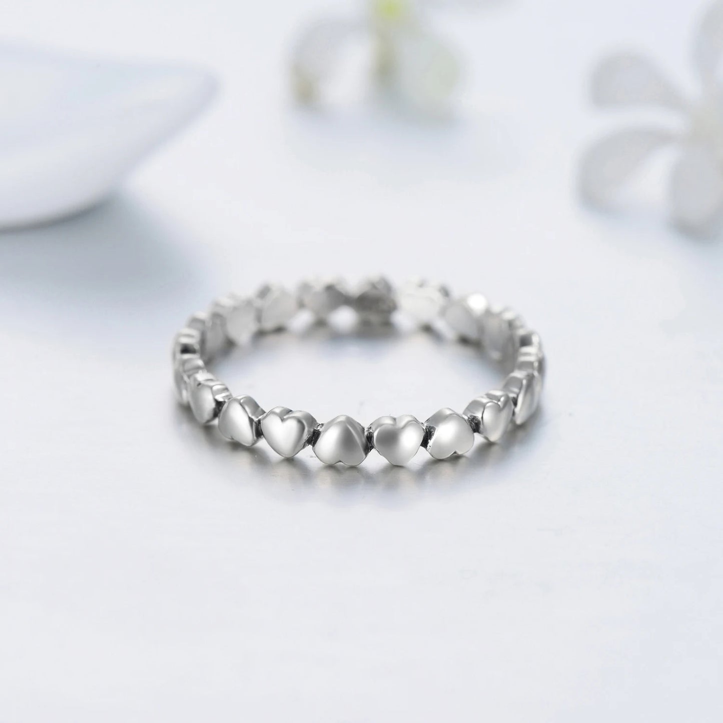 Bague en forme de cœur - argent bijoux d'amour éternel, cadeau de saint valentin, tendance