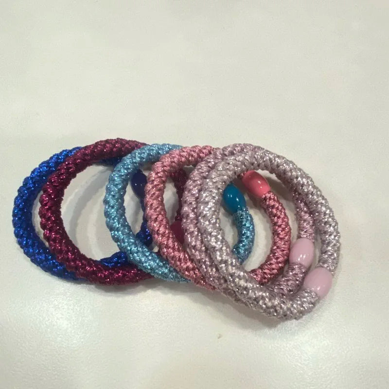 6pcs/lot élastique pour cheveux pour femmes élastique cheveux femmes ,Élastiques et chouchous attache cheveux bandes en caoutchouc à haute élasticité pour bracelets, élastique cheveux noire montres femmes knekki haar