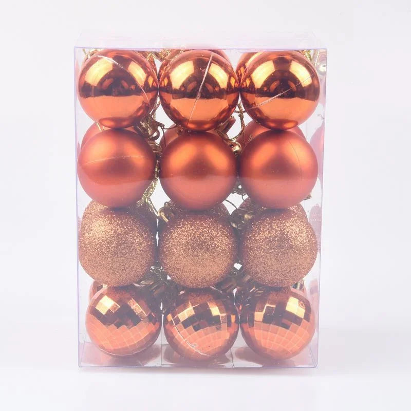 Boules de Noël pour arbre de Noël, 24 pièces, 4cm