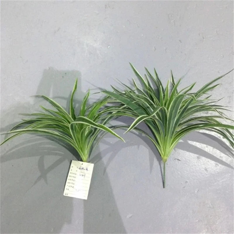 Plantes artificielles en plastique, branche de Chlorophytum, fausses plantes décoratives pour la maison, décoration de table intérieure en Pot, sans Pot