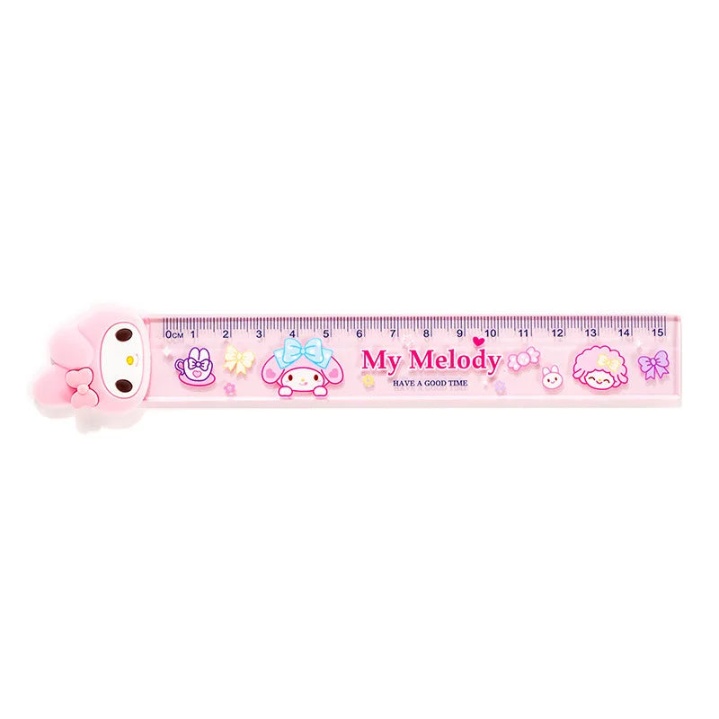Sanrio règle Kawaii ma mélodie Kuromi Hello Kitty dessin animé enfants école primaire règle multifonctionnelle papeterie cadeaux pour filles