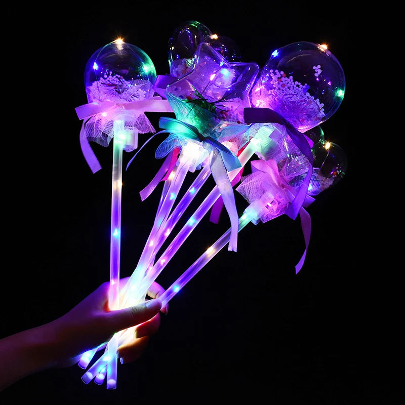 Ballons Bobo Shoous avec LED lumineuse, ensemble de ballons transparents 1pc
