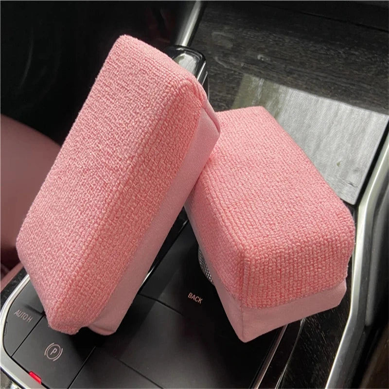 Tampons applicateurs de cire de voiture en Microfibre, éponge de cire douce pour détail automobile, mousse rectangulaire, soins de peinture automobile, tampon de polissage, nettoyage automobile
