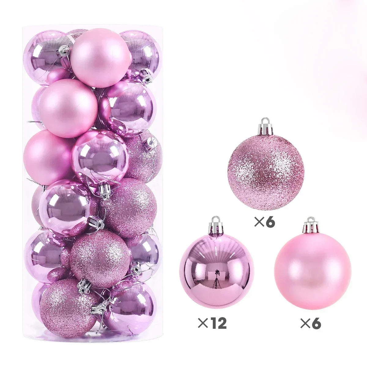 Boules de noël 3/4/6CM, 24 pièces, grande boule, pendentif d'arbre de Noël