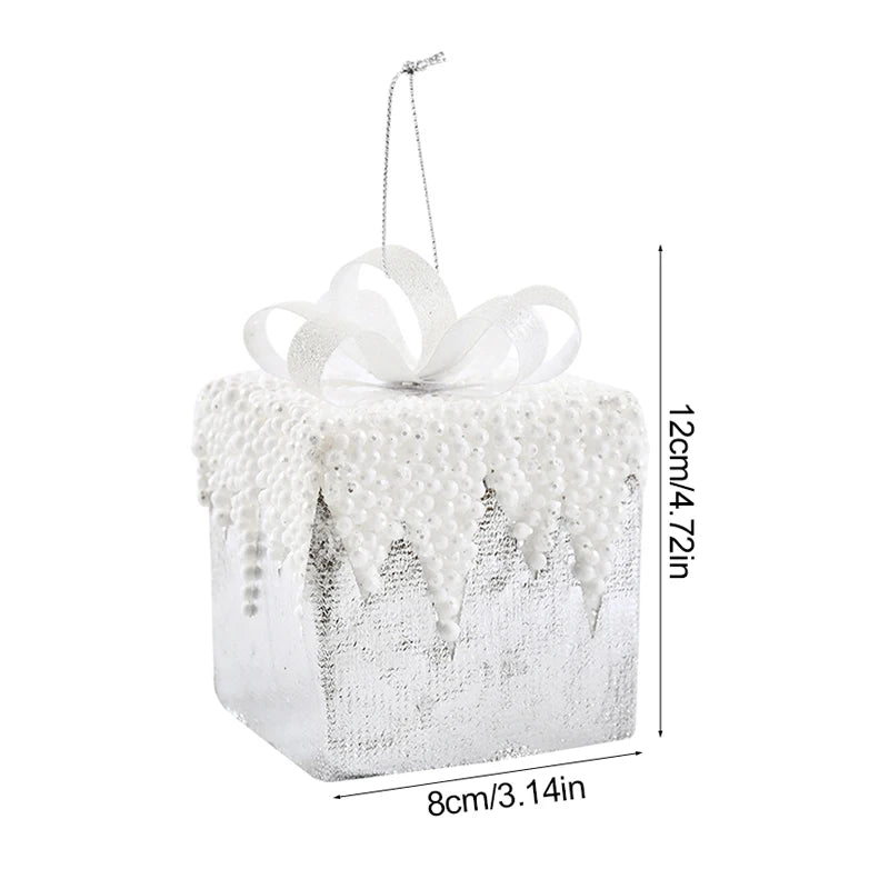 Décoration de sapin de Noël en mousse blanche